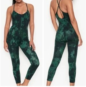 Victoria's Secret Green Tie-Dye Jumpsuit Medium